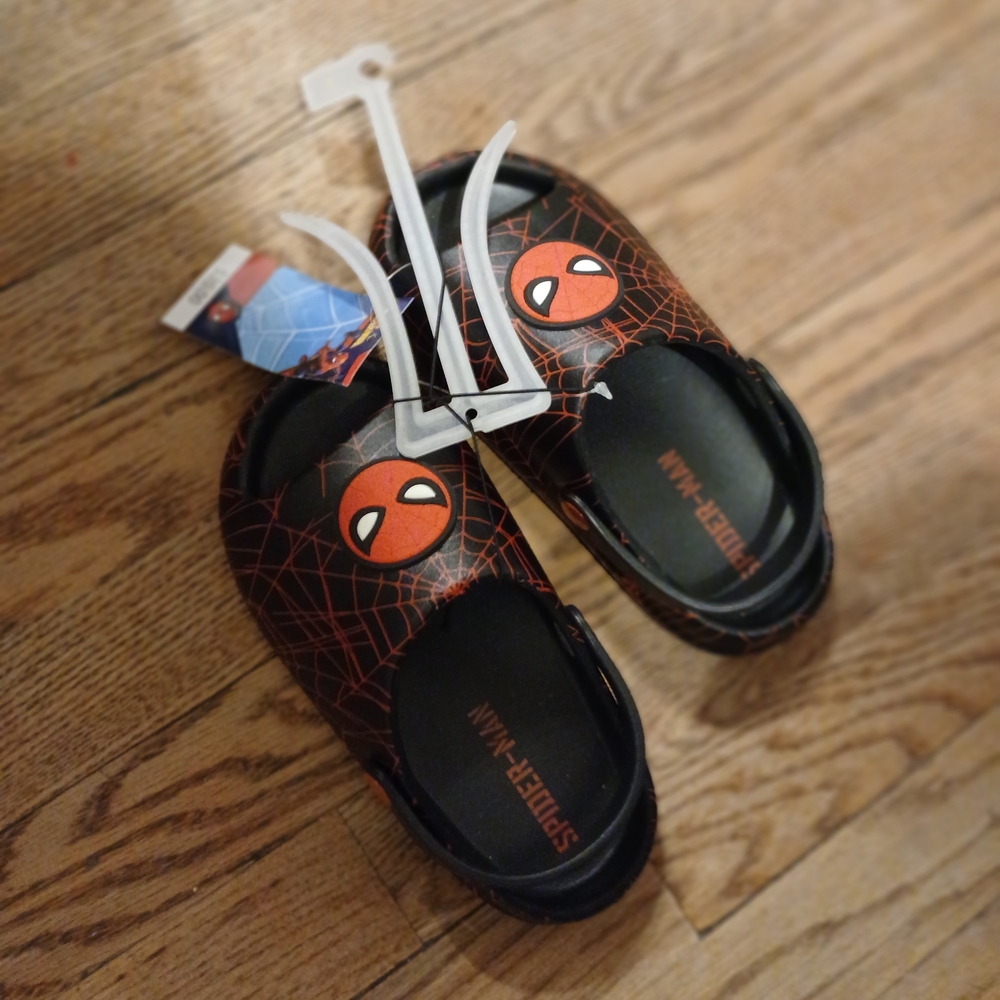 Spiderman Kids Sandals - Black and Red